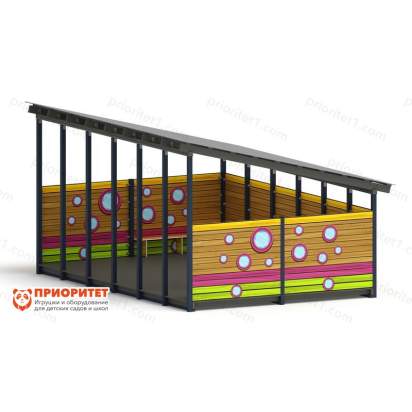 Теневой навес «Лукоморье» №3 для детского сада сбоку 2