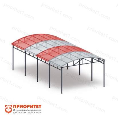 Теневой навес «Спорт» (на 8 тренажеров) для детского сада 2
