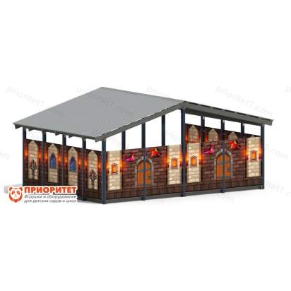 Теневой навес «Средневековый» №1 для детского сада сзади 2