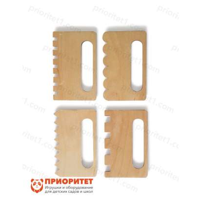 Трафареты для рисования песком «Гребешки» (4 штуки) для детского сада