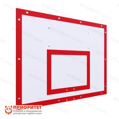 Щит баскетбольный тренировочный на раме (фанера), цвет разметки красный спереди