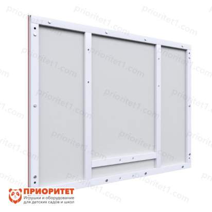 Щит баскетбольный тренировочный на раме (фанера), цвет разметки красный сзади