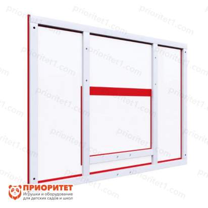 Щит баскетбольный тренировочный (поликарбонат), цвет разметки красный сзади