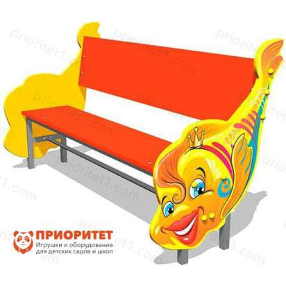 Скамейка детская Рыбка для игровой площадки