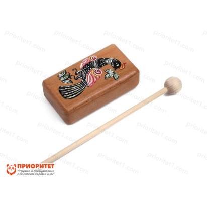 Коробочка малая с росписью, Мастерская Сереброва (9x5x3 см), вид сверху