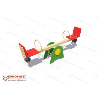 Качели-балансир «Цветок» красные