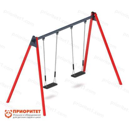 Качели двойные металлические для детской площадки_1