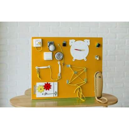 Бизиборд «Занятная лужайка» (желтый)_1