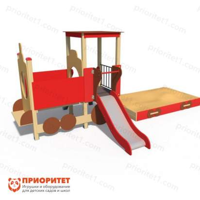 Песочный дворик «Паровозик» с горкой