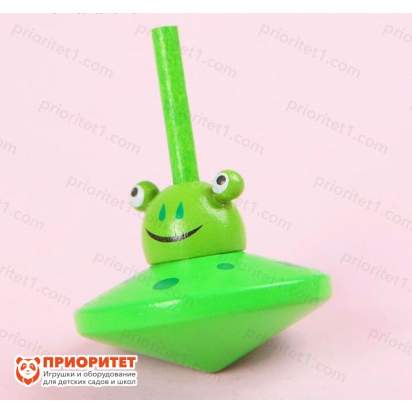 Игрушка-волчок деревянная