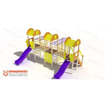 Детский игровой комплекс «Лучик» (пластиковый скат)