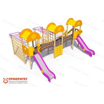 Детский игровой комплекс «Лучик» (металлический скат)