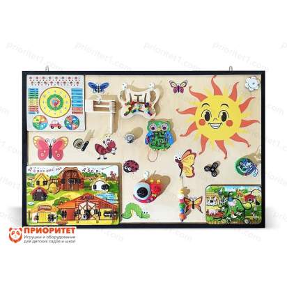 Тактильно-развивающая панель «В деревне»_1