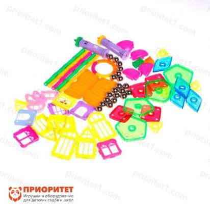 Магнитный конструктор «Сказочный замок», 90 деталей 2