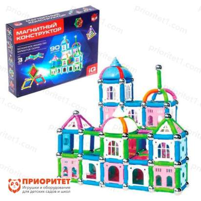 Магнитный конструктор «Сказочный замок», 90 деталей