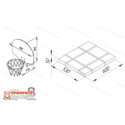 Щит баскетбольный для дачи 2