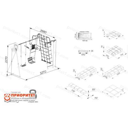 Спортивный комплекс для дачи Акробат №1 2
