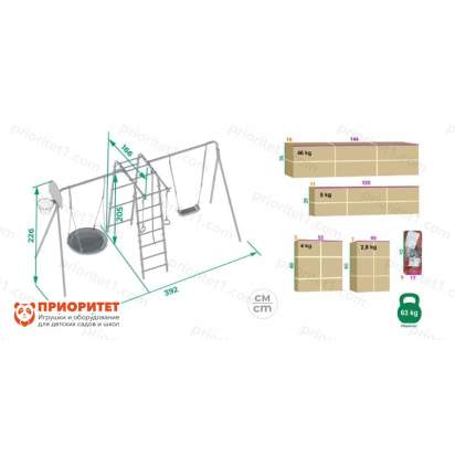 Спортивный комплекс для дачи Лесная поляна №2 3