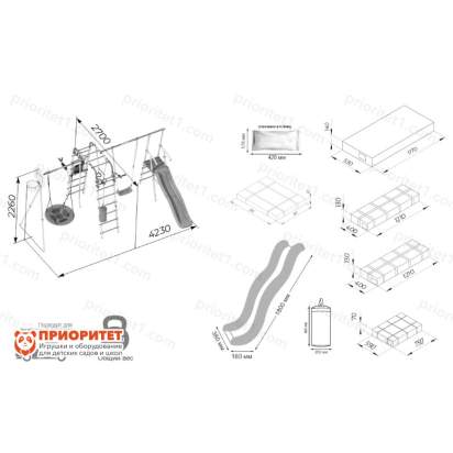 Спортивный комплекс для дачи Fitness №4 2