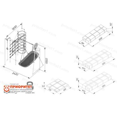 Спортивный комплекс для дачи Космос №8 2
