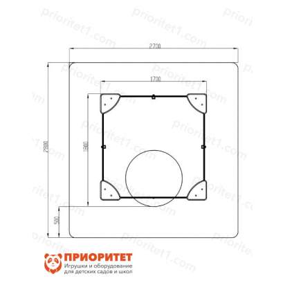 Песочница с навесом Цветок 4