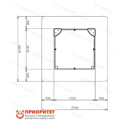 Песочница с ограждением Космопорт 5