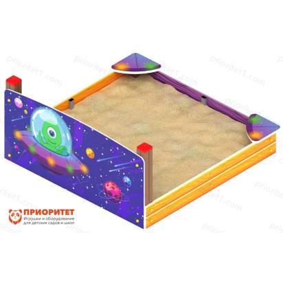 Песочница с ограждением Космопорт