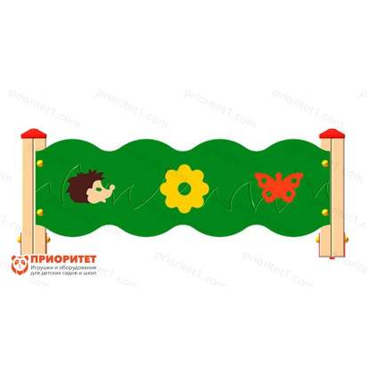 Декоративное ограждение детской площадки из фанеры «Полянка» 1200х24х513