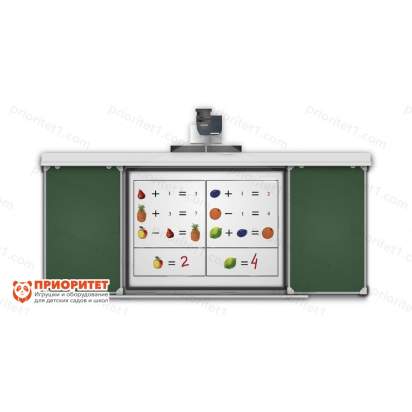 Рельсовая система для инт. панели 4000х1200(2000х1200х150) меловая