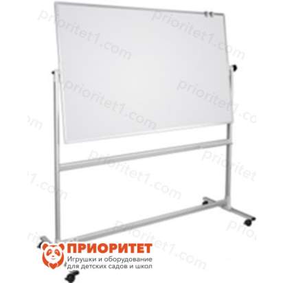 Поворотная магнитная эмалированная школьная доска 1500х1000 комбинированная (мел маркер)_1_1