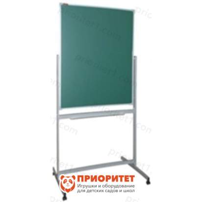 Поворотная магнитная полимерная школьная доска 750х1000 комбинированная (мел маркер)_1