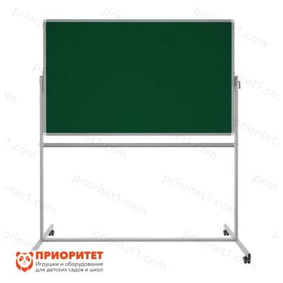 Поворотная магнитная полимерная школьная доска 1500х1000 комбинированная (мел маркер) 1_1