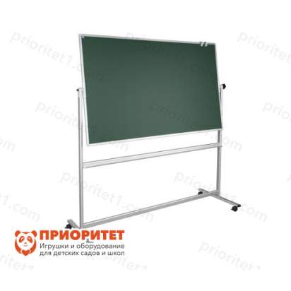 Поворотная магнитная полимерная школьная доска 1200х1000 (меловая)_1