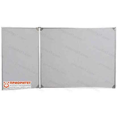 Двухэлементная (Л) магнитная полимерная школьная доска 2550х1200 (маркерная)_1