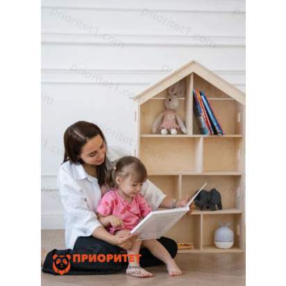 Стеллаж для игрушек и книг «Волшебный домик» (без покрытия) 2_1