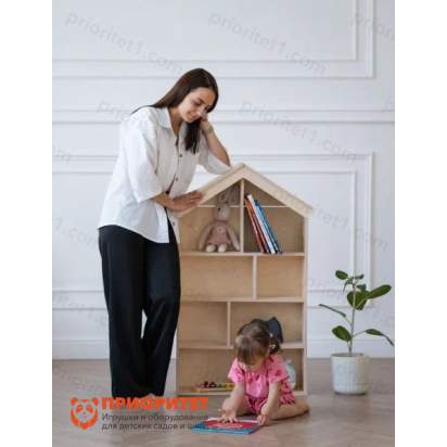 Стеллаж для игрушек и книг «Волшебный домик» (без покрытия) 4_1