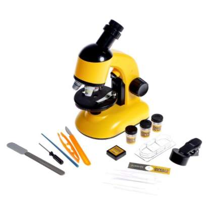 Игровой набор Переносная лаборатория. Микроскоп и 15 предметов_1