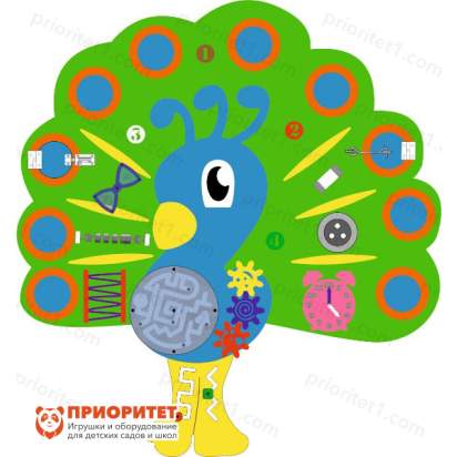 Бизиборд «Яркий павлин»-03