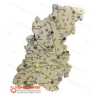 Большая карта Нижегородской области (общий вид)