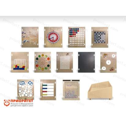 Набор тактильно-развивающих панелей Детские мечты (с тележкой)_1