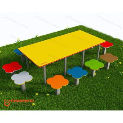 Стол для творчества «Большой прямоугольный стол со стульчиками» (2)_1
