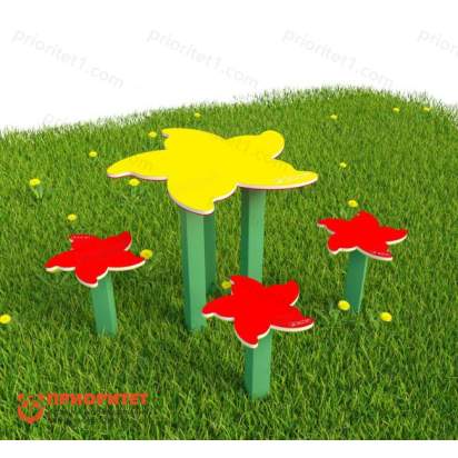 Стол для творчества с сиденьями «Морские звезды»_1