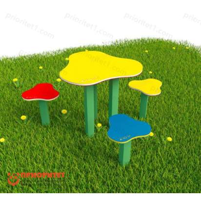 Стол для творчества с сиденьями «Лужицы»_1