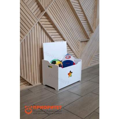 Ящик для игрушек ЗВЕЗДА белый