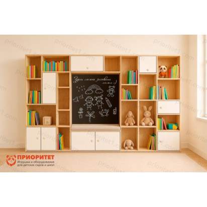 Стеллаж с местом для сидения «Веселые полочки»_1