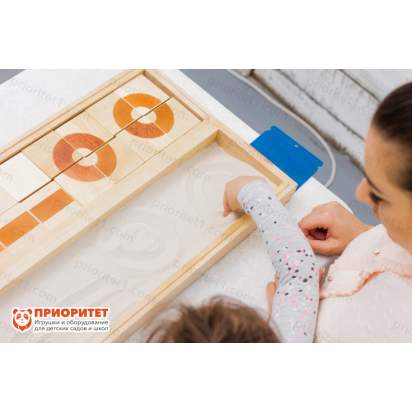 Комплект Для развития графомоторики с песком и пластинами рисуем на песке