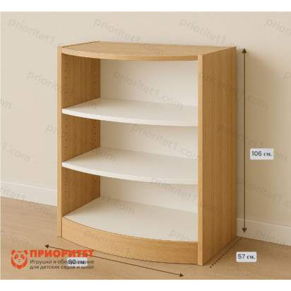 Стеллаж односторонний изогнутый с размерами_1