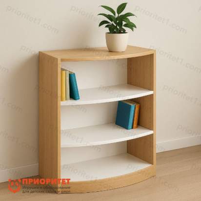 Стеллаж односторонний изогнутый в интерьере_1