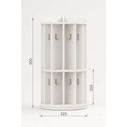 142.7_Вешалка для полотенец круглая на 12 ячеек (50х50х90) из серии Медовая (2)_1