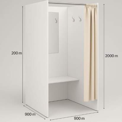 164_Кабинка для переодевания из серии Медовая_1